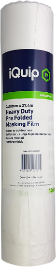 Picture of iQuip Prefolded Plastic Masking Film 2400mm X 27M