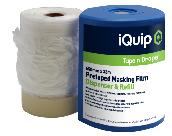 Picture of iQuip Pretaped Masking Film Refill 650mm X 33M