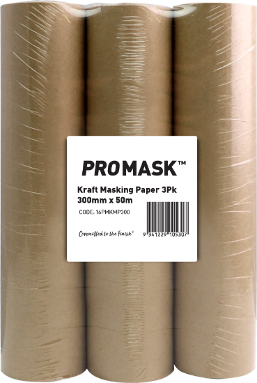 Picture of iQuip Promask  Kraft Masking Paper 144mm x 50m 3 Pack