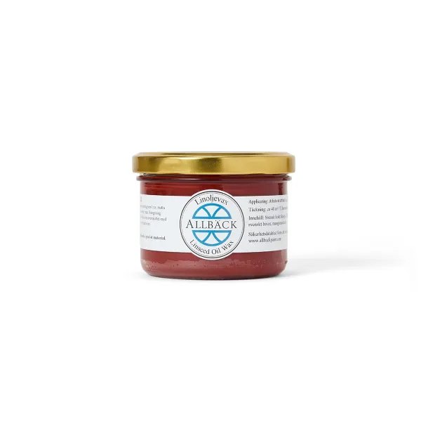 Red — Allback Linseed Oil Wax in the tin