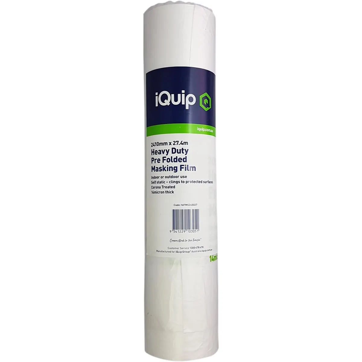 iQuip Prefolded Plastic Masking Film 1810mm X 27M iQuip Prefolded Plastic Masking Film 1810mm X 27M