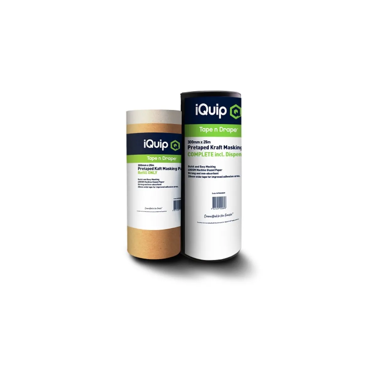iQuip Pretaped Kraft Masking Paper Disp. 300mm x 25m iQuip Pretaped Kraft Masking Paper Disp. 300mm x 25m