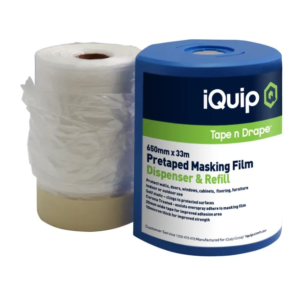 iQuip Pretaped Masking Film Refill 650mm X 33M